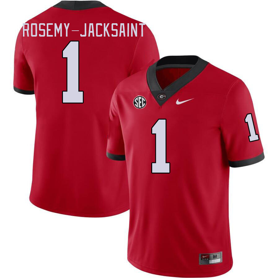 Men #1 Marcus Rosemy-Jacksaint Georgia Bulldogs College Football Jerseys Stitched-Red